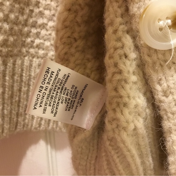 Listicle Cream Knit Cardigan with Button Detail - Picture 4 of 5